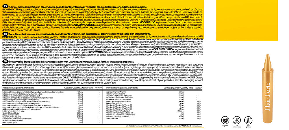 SALUDBOX HAIR FORTE 20 VIALES bebibles de 10 ml