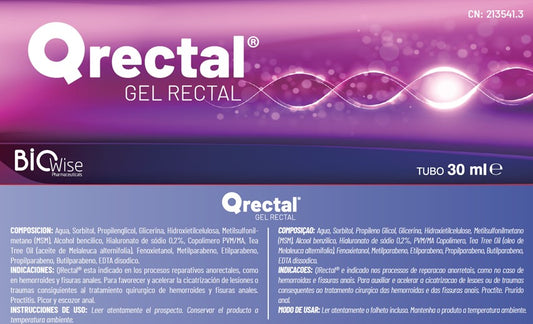GEL ANTIHEMORROIDAL QRECTAL DE LABORATORIOS BIOWISE ALIVIO DEL PICOR Y LA INFLAMACIÓN AYUDA A CICATRIZAR
COMPRA ONLINE EN
WWW.PARAFARMACIASHOP.COM
