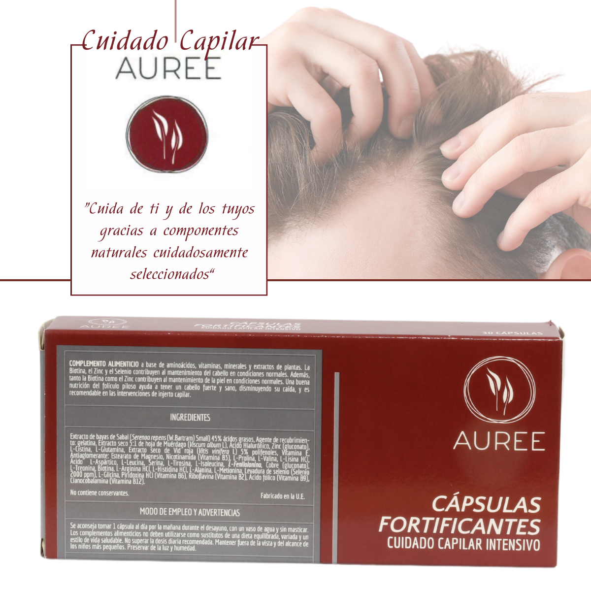 CÁPSULAS FORTIFICANTES CUIDADO INTENSIVO AUREE 30 cápsulas