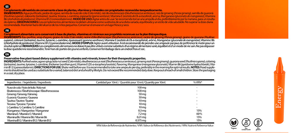 SALUDBOX ENERGY 20 VIALES bebibles de 10 ml