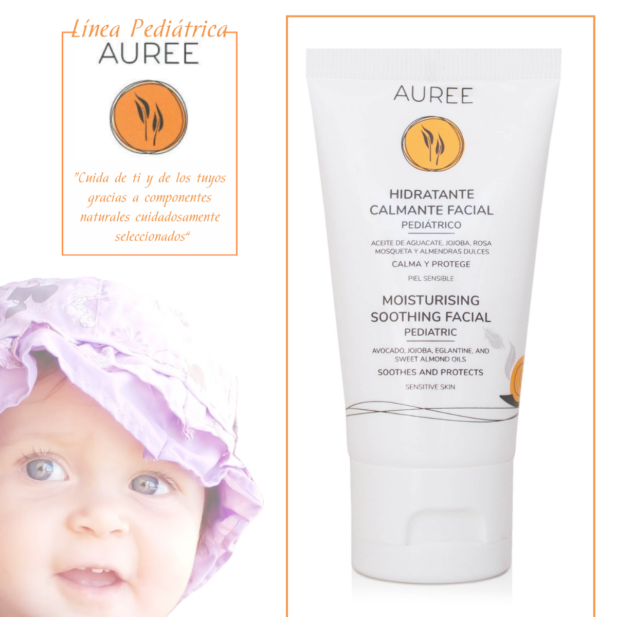 HIDRATANTE CALMANTE FACIAL PEDIÁTRICO AUREE 50ml