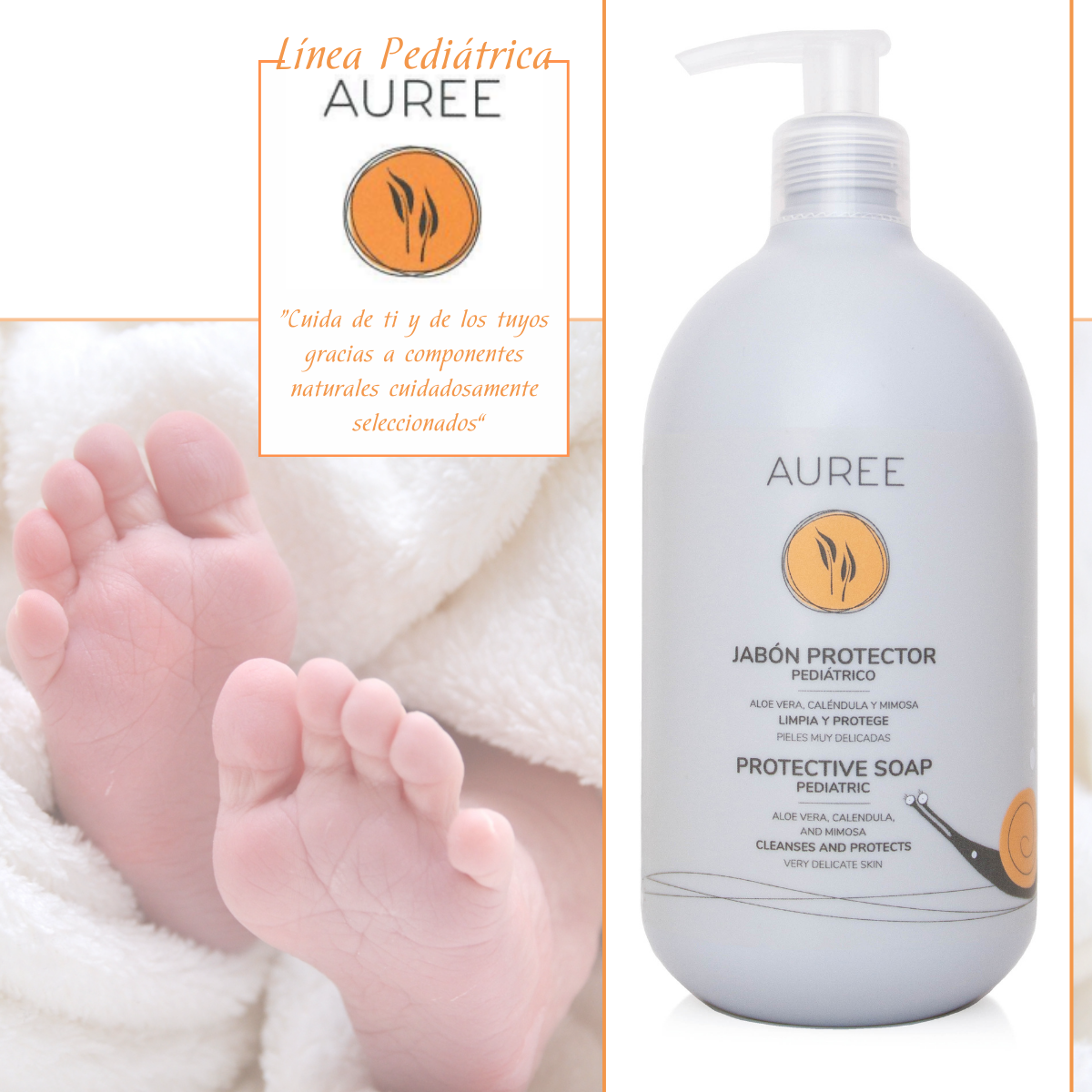 JABÓN PROTECTOR PEDIÁTRICO AUREE 500ml