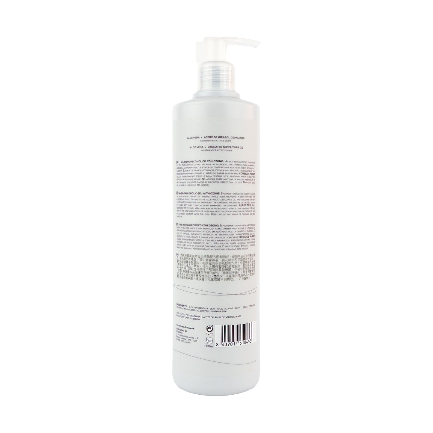 GEL HIDROALCOHÓLICO CON OZONO AUREE 500ml
