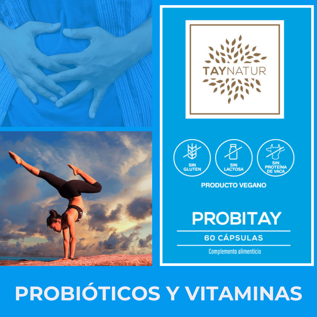 PROBITAY COMBINADO DE PROBIÓTICOS Y VITAMINAS PARA REFORZAR TÚ ORGANISMO LABORATORIO TAYNATUR COMPLEMENTO ALIMENTICIO  COMPRA ONLINE EN https://parafarmaciashop.com
