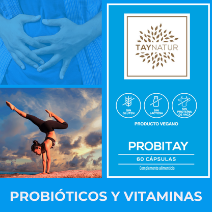 PROBITAY COMBINADO DE PROBIÓTICOS Y VITAMINAS PARA REFORZAR TÚ ORGANISMO LABORATORIO TAYNATUR COMPLEMENTO ALIMENTICIO  COMPRA ONLINE EN https://parafarmaciashop.com
