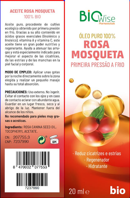 ACEITE PURO DE ROSA MOSQUETA 100% REGENERADOR HIDRATANTE PARA ESTRÍAS CICATRICES CUIDA TU PIEL VITAMINA A VITAMINA C
COMPRA ONLINE EN https://PARAFARMACIASHOP.COM