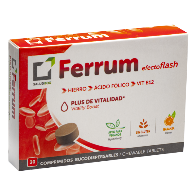 SALUDBOX FERRUM 30 Comp. Efecto flash Desleibles