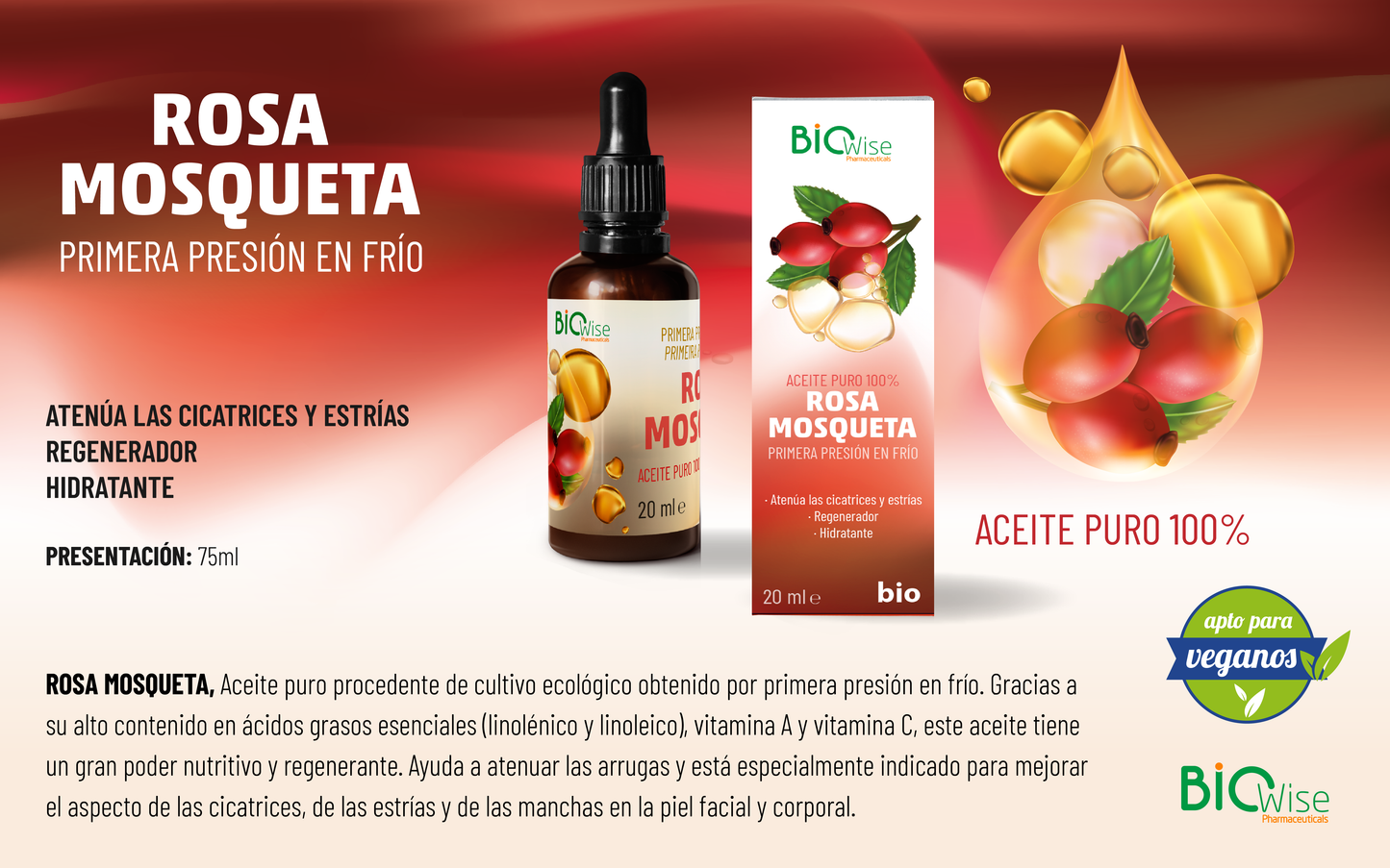 ROSA MOSQUETA ACEITE PURO 20ml